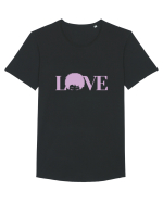 LOVE / pink Tricou mânecă scurtă guler larg Bărbat Skater
