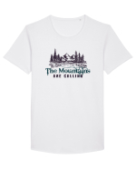 The Mountains are calling. Tricou mânecă scurtă guler larg Bărbat Skater