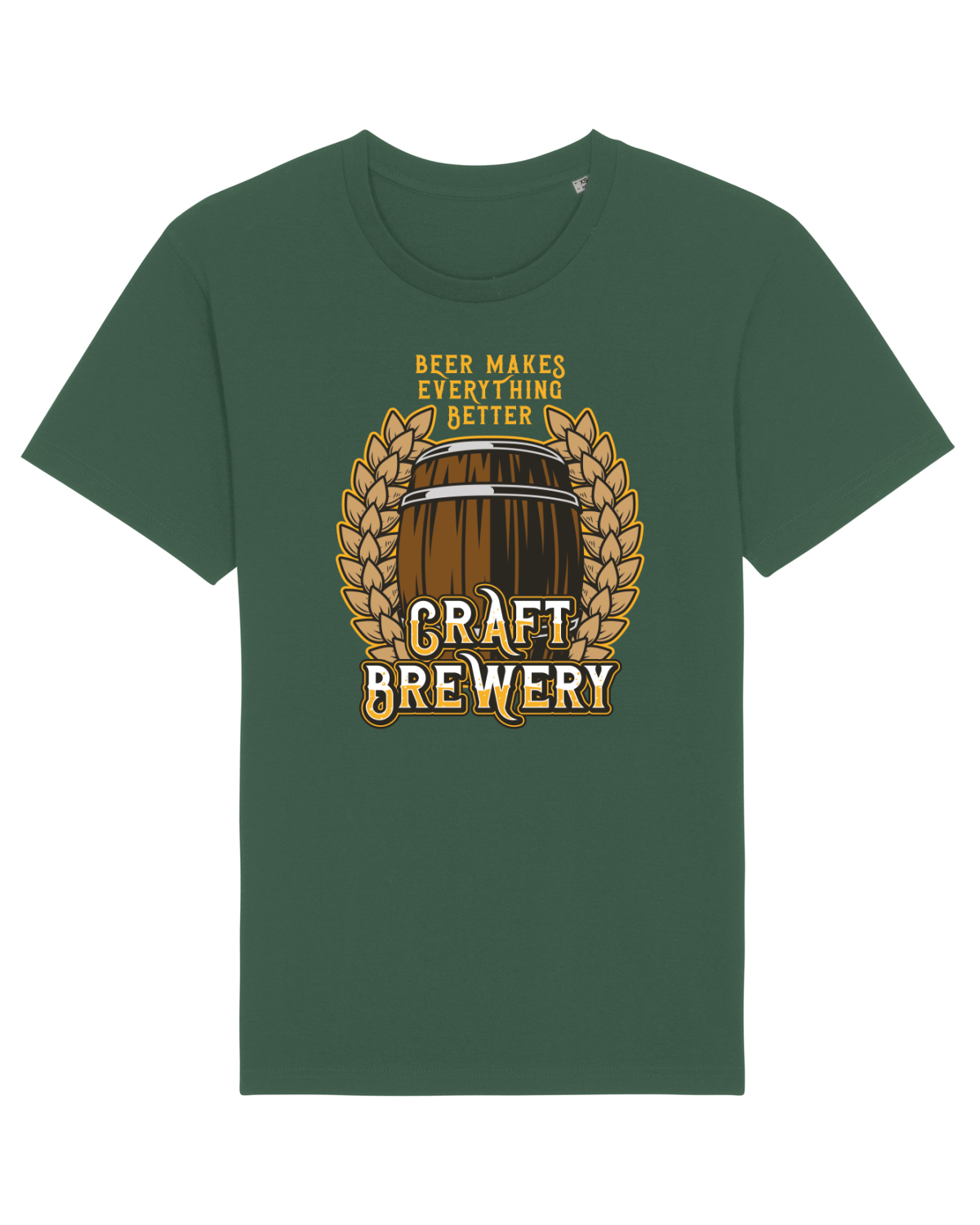 Tricou mânecă scurtă Unisex Rocker Bottle Green
