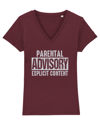 Parental Advisory Explicit Content Burgundy