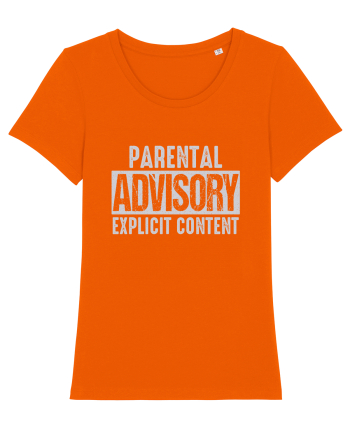 Parental Advisory Explicit Content Bright Orange