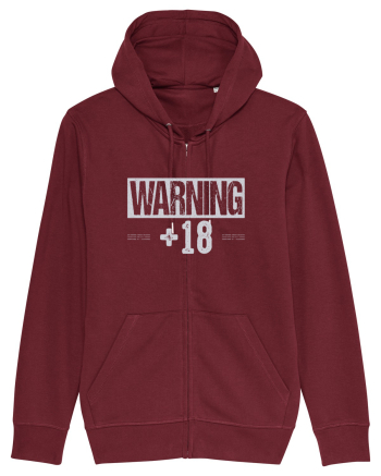 Warning +18 Burgundy