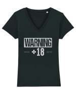Warning +18 Tricou mânecă scurtă guler V Damă Evoker