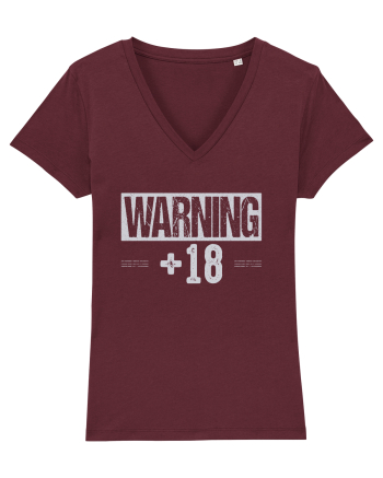 Warning +18 Burgundy