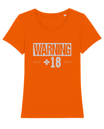 Warning +18 Bright Orange