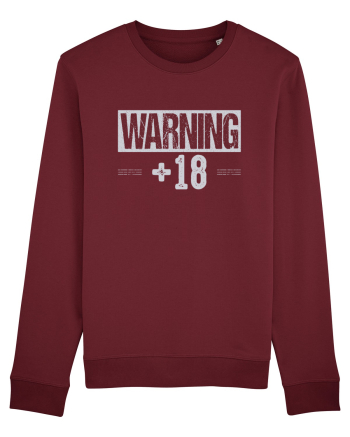 Warning +18 Burgundy