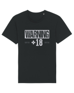 Warning +18 Tricou mânecă scurtă Unisex Rocker
