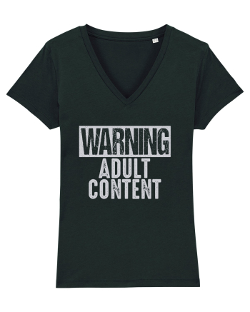 Warning Adult Content Black
