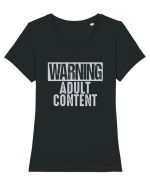Warning Adult Content Tricou mânecă scurtă guler larg fitted Damă Expresser