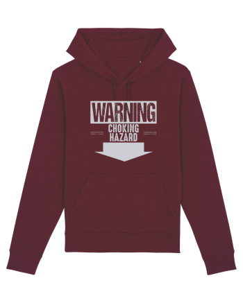 Warning Choking Hazard Burgundy