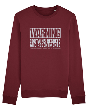 Warning Contains Regrets And Resentments Burgundy