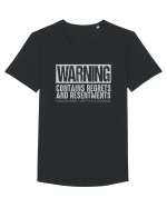 Warning Contains Regrets And Resentments Tricou mânecă scurtă guler larg Bărbat Skater