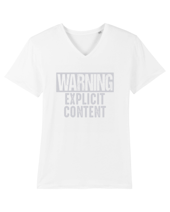 Warning Explicit Content White