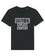 Warning Explicit Content Tricou mânecă scurtă Unisex Rocker