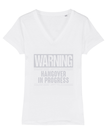 Warning Hangover In Progress White