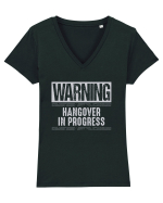Warning Hangover In Progress Tricou mânecă scurtă guler V Damă Evoker