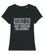 Warning May Contain An Asshole Tricou mânecă scurtă guler larg fitted Damă Expresser