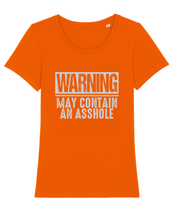 Warning May Contain An Asshole Bright Orange