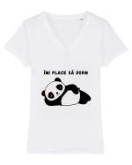 ÎMI PLACE SĂ DORM Tricou mânecă scurtă guler V Damă Evoker