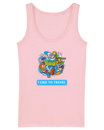 I LIKE TO TRAVEL Cotton Pink