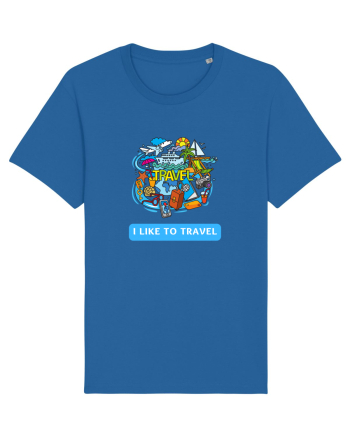 I LIKE TO TRAVEL Royal Blue