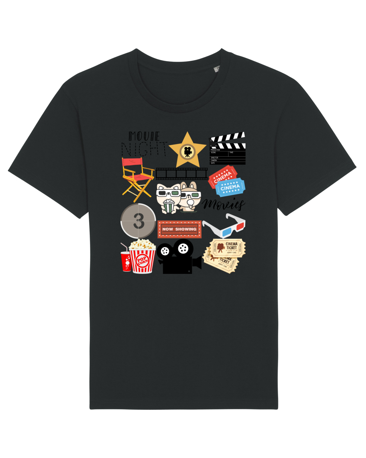 Tricou mânecă scurtă Unisex Rocker Black