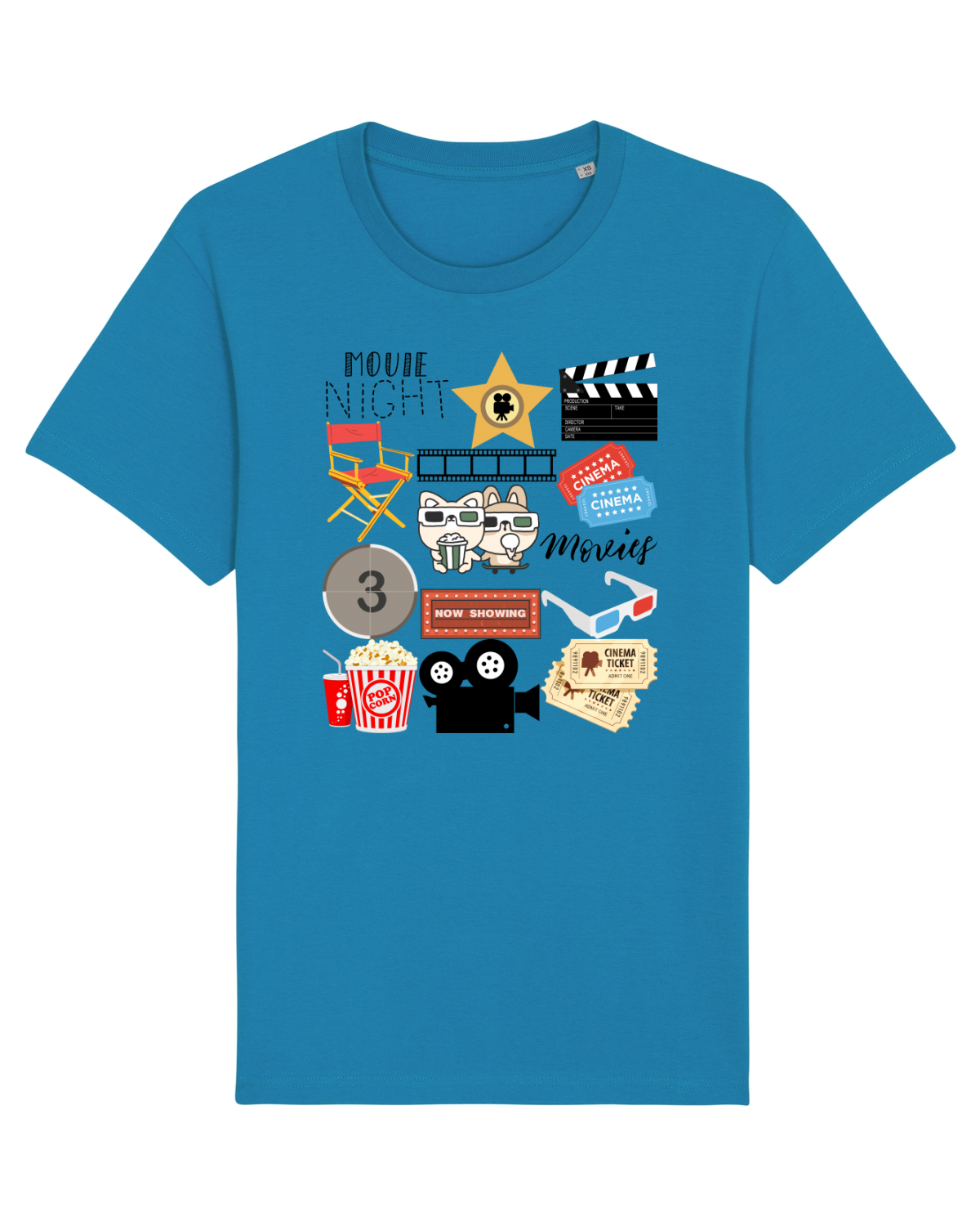 Tricou mânecă scurtă Unisex Rocker Azur