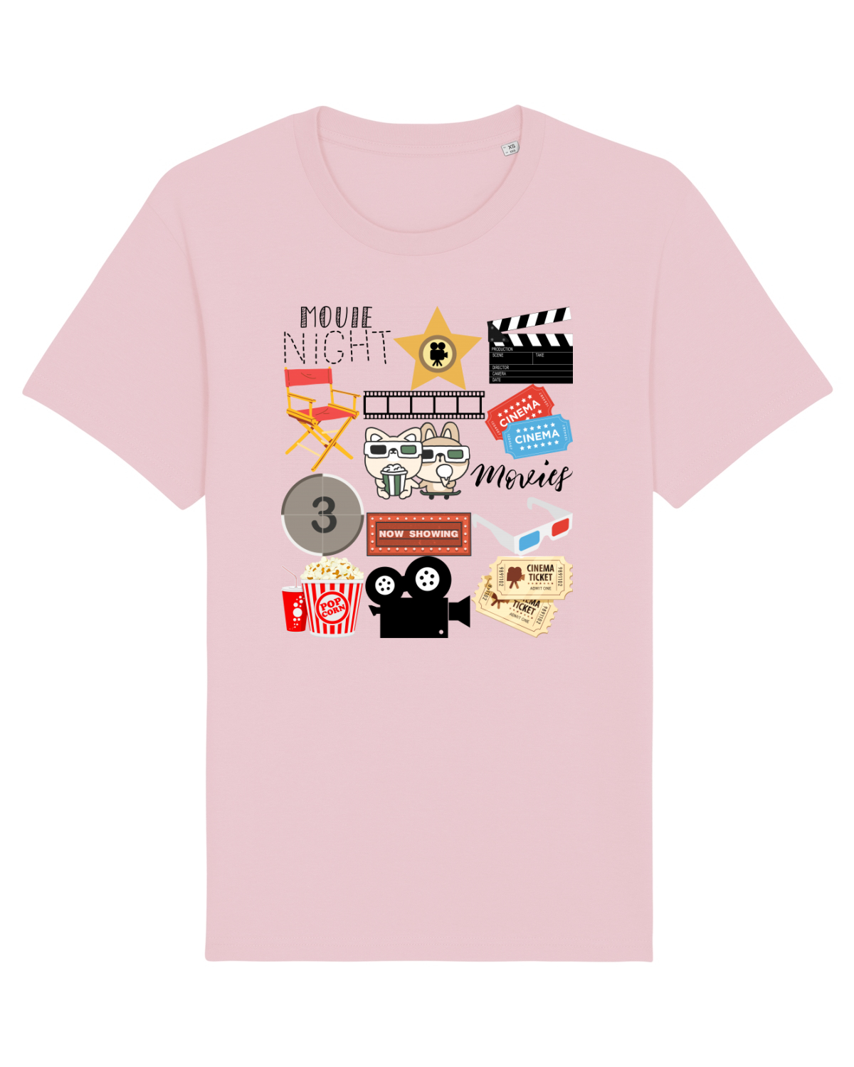 Tricou mânecă scurtă Unisex Rocker Cotton Pink