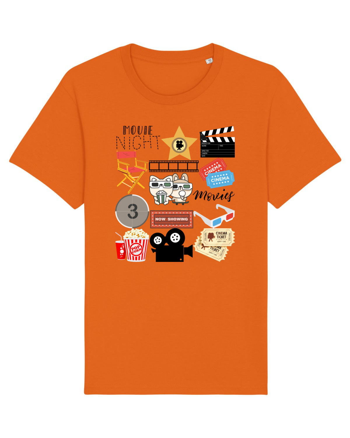 Tricou mânecă scurtă Unisex Rocker Bright Orange