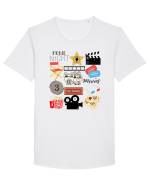 MOVIE NIGHT Tricou mânecă scurtă guler larg Bărbat Skater