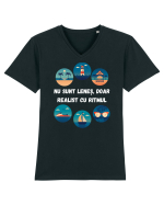 REALIST CU RITMUL Tricou mânecă scurtă guler V Bărbat Presenter