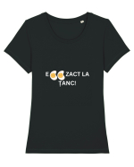 EGG-zact la tzanc! Tricou mânecă scurtă guler larg fitted Damă Expresser