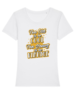 Cool & Vintage Tricou mânecă scurtă guler larg fitted Damă Expresser