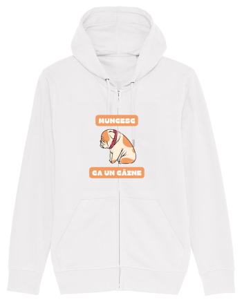 MUNCESC CA UN CÂINE White