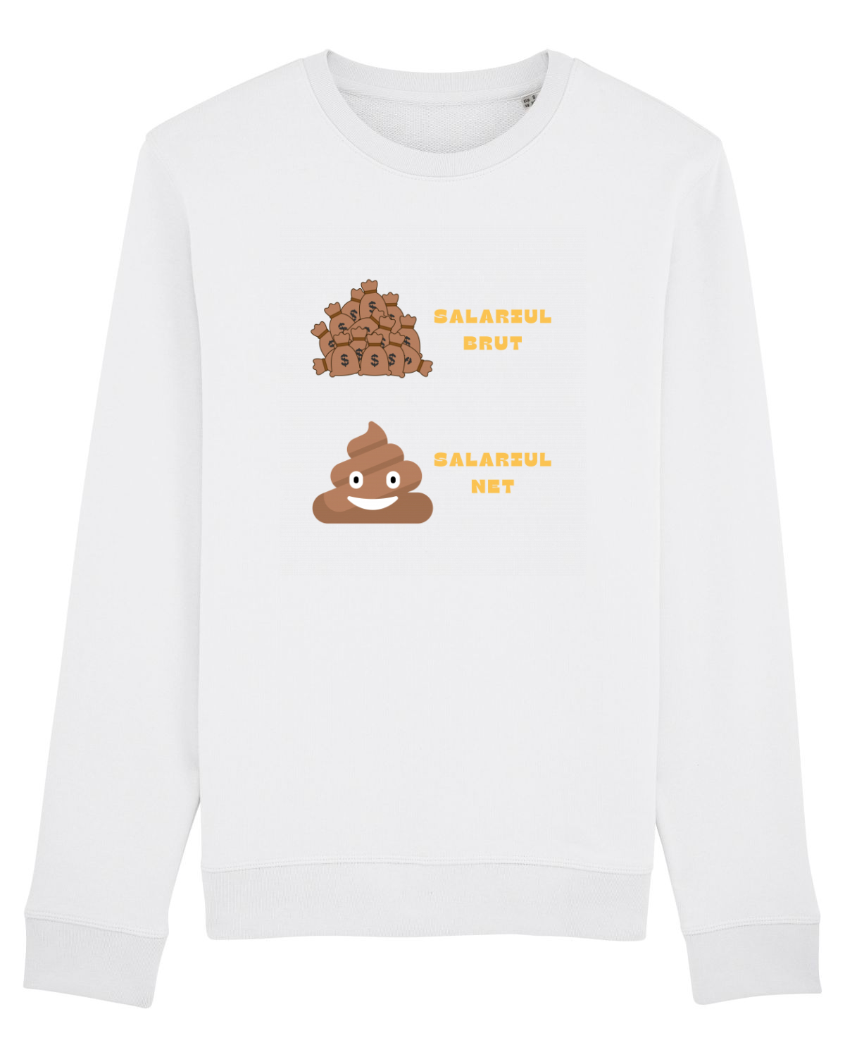 Bluză mânecă lungă Unisex Rise White