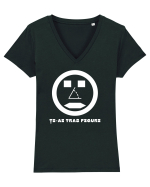 ȚI-AI TRAS FIGURI Tricou mânecă scurtă guler V Damă Evoker