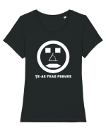 ȚI-AI TRAS FIGURI Tricou mânecă scurtă guler larg fitted Damă Expresser