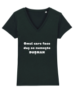 DUȘ-MANUL Tricou mânecă scurtă guler V Damă Evoker