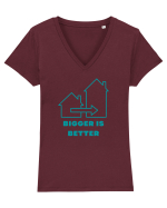 BIGGER IS BETTER Tricou mânecă scurtă guler V Damă Evoker