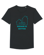 BIGGER IS BETTER Tricou mânecă scurtă guler larg Bărbat Skater