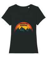 LOOKING FOR ADVENTURE Tricou mânecă scurtă guler larg fitted Damă Expresser