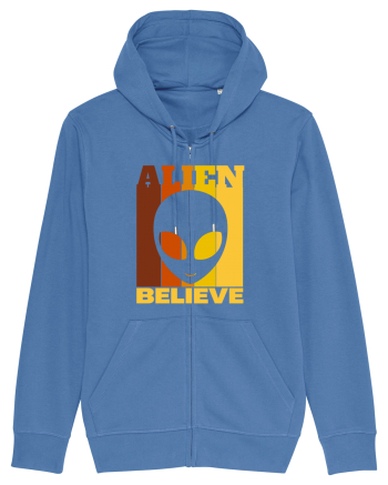Retro Vintage Alien Bright Blue