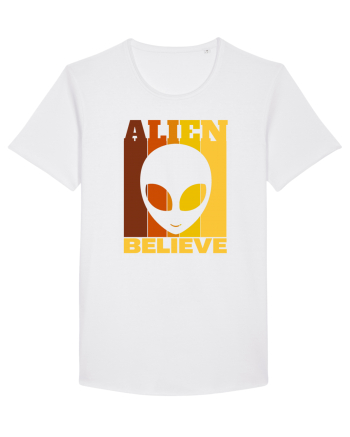 Retro Vintage Alien White