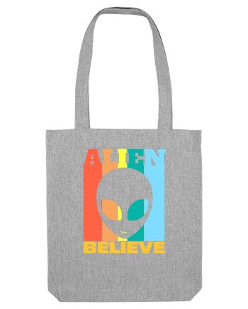 Retro Vintage Alien Heather Grey