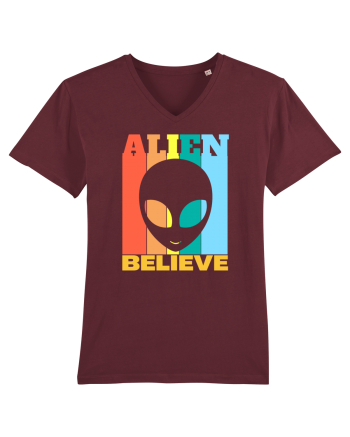 Retro Vintage Alien Burgundy