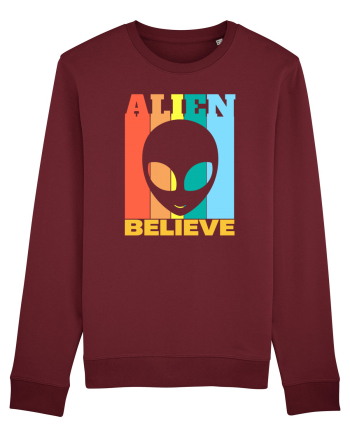 Retro Vintage Alien Burgundy