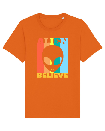 Retro Vintage Alien Bright Orange