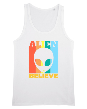 Retro Vintage Alien White