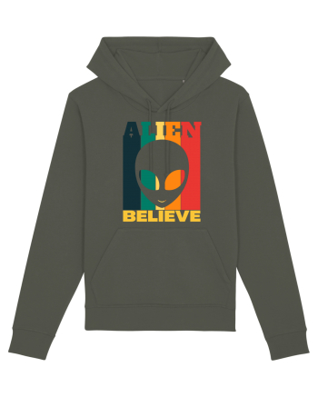Retro Vintage Alien Khaki