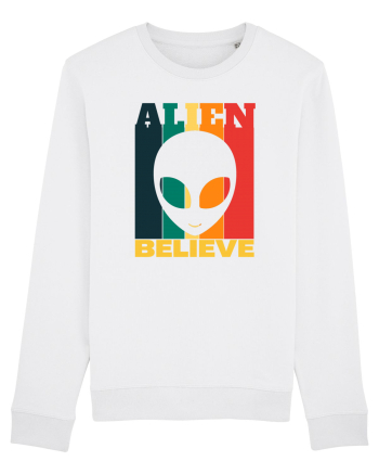 Retro Vintage Alien White